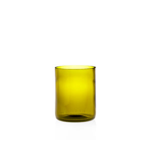 6 verres jaunes - hauteur 10cm